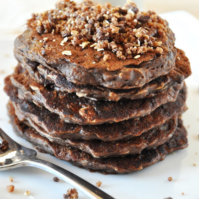 Receta: Hot cakes de cacao veganos
