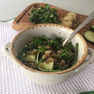 Receta: Tazón Verde con Quinoa y Lentejas