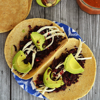 Receta: Tacos veganos de jamaica