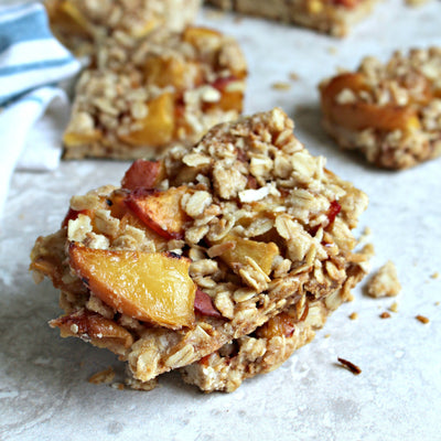 Receta: Barras veganas de durazno y avena