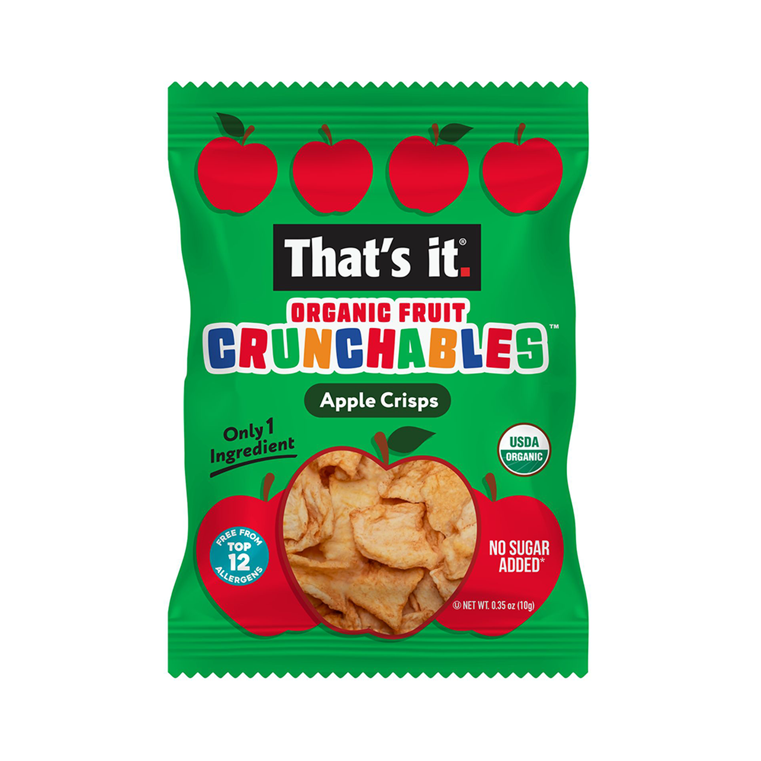 Thats It, Crunchables Sabor Manzana, 10g – INNATA