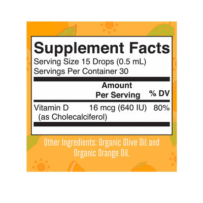 Vitamina D3 Orgánica para Niños