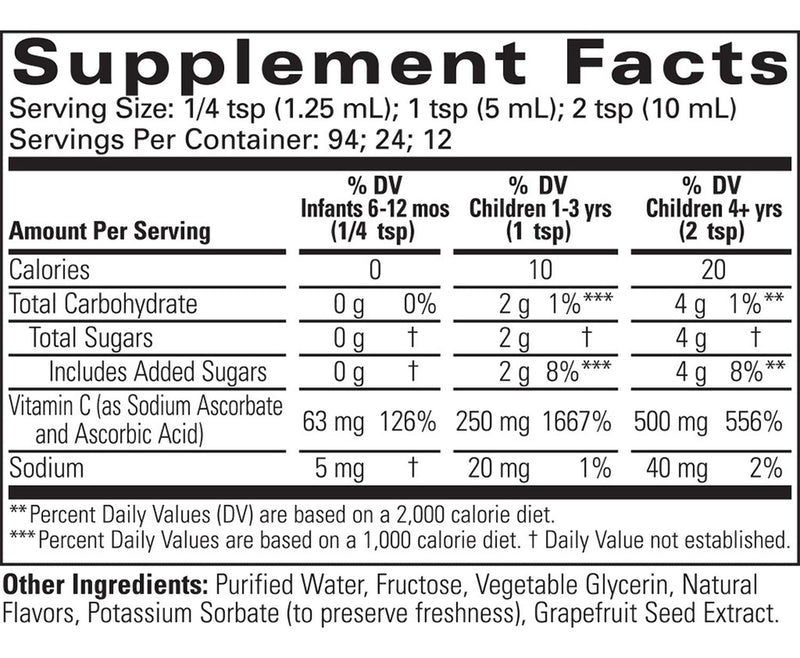 Vitamina C Liquida para Bebés y Niños