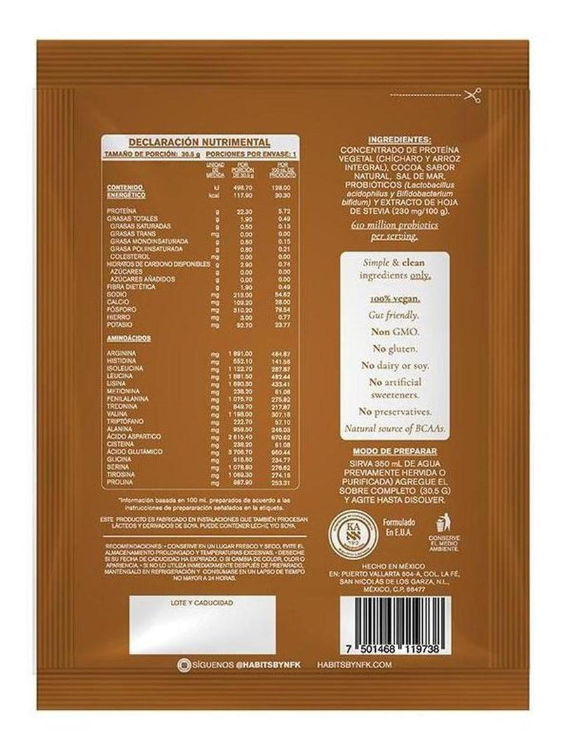 Proteína Habits Cacao (Caja de Sachets)
